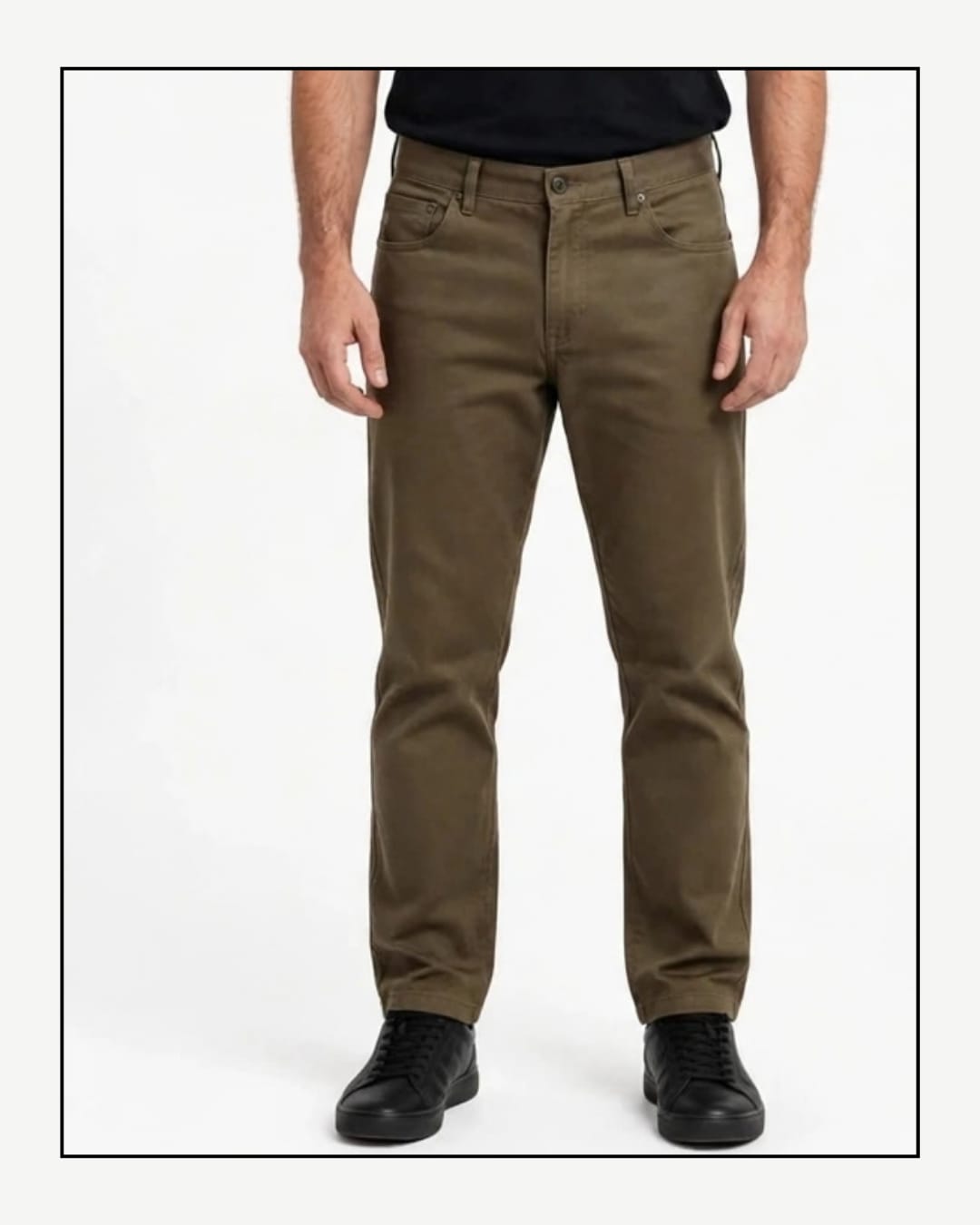 Calça Caqui com 4 bolsos