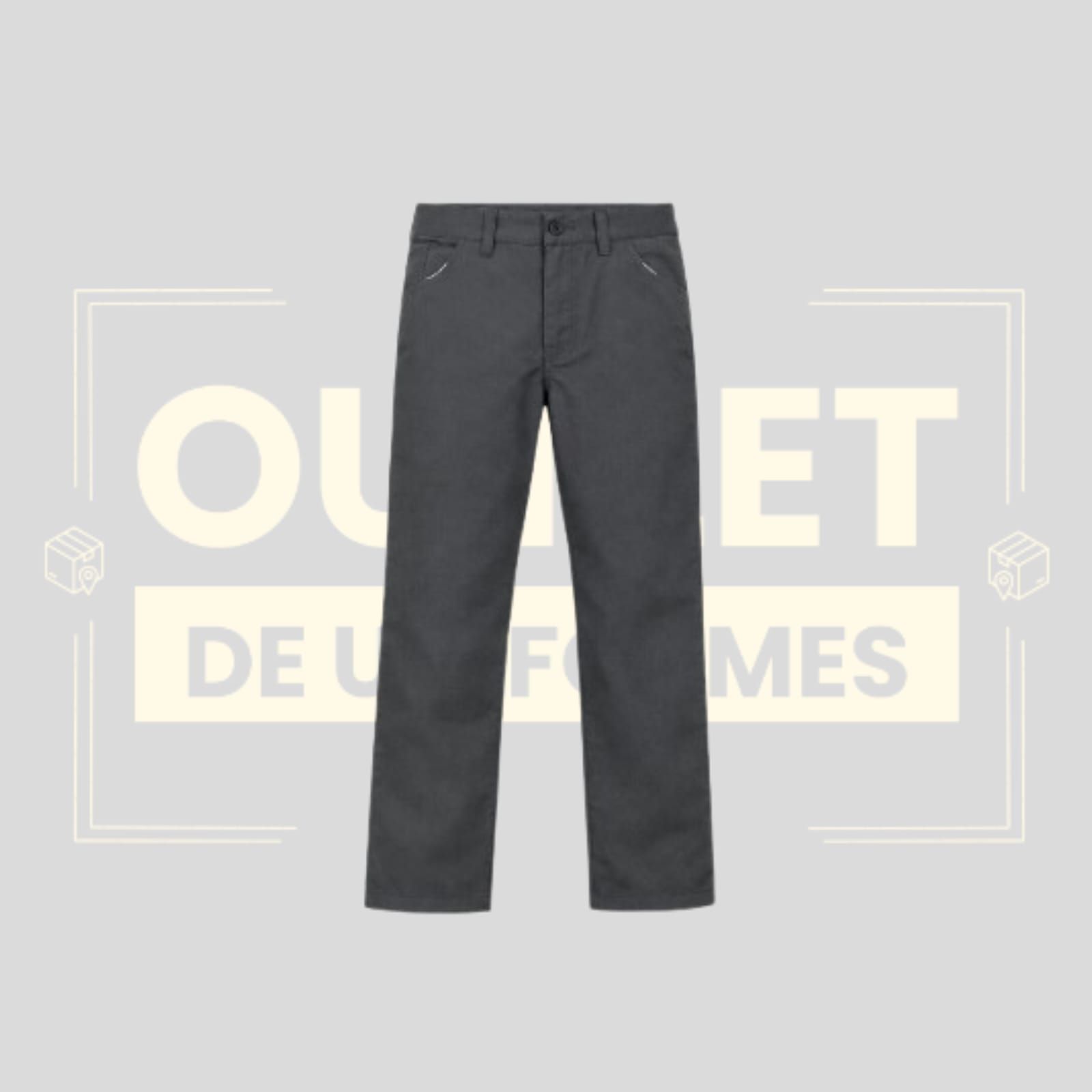 Calça Casual Cinza