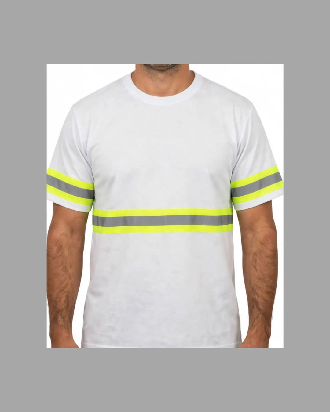 Camisa Branca com Faixa Refletiva